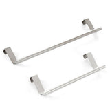 Maxbell 2Pcs Towel Rail Bar Holder Kitchen Over the Door Cabinet Storage Hanger Hook