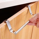 Maxbell 2Pcs Towel Rail Bar Holder Kitchen Over the Door Cabinet Storage Hanger Hook