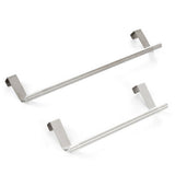 Maxbell 2Pcs Towel Rail Bar Holder Kitchen Over the Door Cabinet Storage Hanger Hook