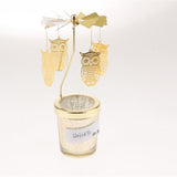 Maxbell Romantic Rotating Candle Holder Stand   Tealight Candlestick Owl