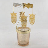 Maxbell Romantic Rotating Candle Holder Stand   Tealight Candlestick Owl