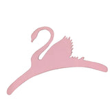 Maxbell 4x Sweet Swan Wooden Coat Clothes Hanger Baby Kids Room Nursery Decor Pink