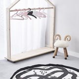 Maxbell 4x Sweet Swan Wooden Coat Clothes Hanger Baby Kids Room Nursery Decor Pink