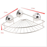 Maxbell Stainless Steel Kitchen Bathroom Shower Shelf Storage Suction Corner Basket