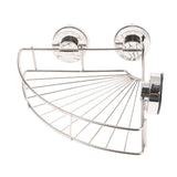 Maxbell Stainless Steel Kitchen Bathroom Shower Shelf Storage Suction Corner Basket