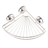 Maxbell Stainless Steel Kitchen Bathroom Shower Shelf Storage Suction Corner Basket