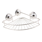 Maxbell Stainless Steel Kitchen Bathroom Shower Shelf Storage Suction Corner Basket