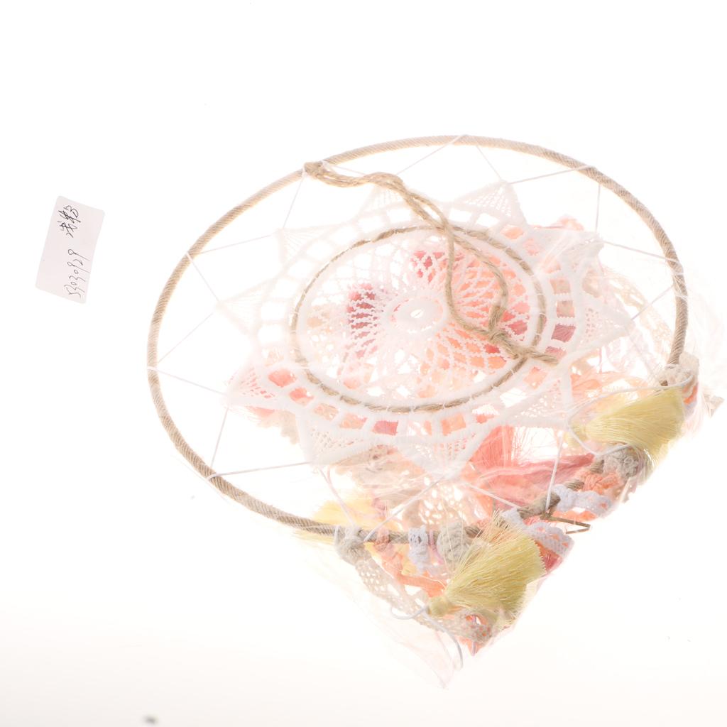 Maxbell Indian Tassel Dream Catcher Wind Chime Wall Hanging Decor Pendant  Pink