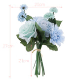Maxbell Artificial Rose Dahlia Flower Floral Bouquet Wedding Home Garden Decor E