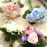 Maxbell Artificial Rose Dahlia Flower Floral Bouquet Wedding Home Garden Decor E