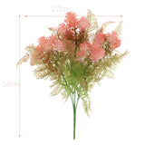 Maxbell 5 Forks Artificial Flowers Persian Rose Bouquet Wedding Floral Decor Pink