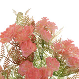 Maxbell 5 Forks Artificial Flowers Persian Rose Bouquet Wedding Floral Decor Pink