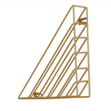 Maxbell Book Holder Metal Wire Desktop Magazine Rack Bookshelf for Office C Gold
