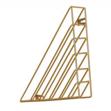Maxbell Book Holder Metal Wire Desktop Magazine Rack Bookshelf for Office C Gold
