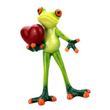 Maxbell 2x Resin 3D Craft Frog Figurine Office Desktop Decoration Collectible Gift