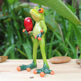 Maxbell 2x Resin 3D Craft Frog Figurine Office Desktop Decoration Collectible Gift