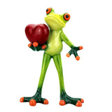 Maxbell 2x Resin 3D Craft Frog Figurine Office Desktop Decoration Collectible Gift