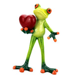 Maxbell 2x Resin 3D Craft Frog Figurine Office Desktop Decoration Collectible Gift