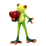 Maxbell 2x Resin 3D Craft Frog Figurine Office Desktop Decoration Collectible Gift