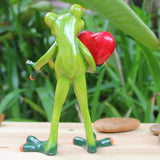 Maxbell 2x Resin 3D Craft Frog Figurine Office Desktop Decoration Collectible Gift