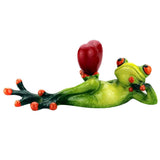 Maxbell 2x Resin 3D Craft Frog Figurine Office Desktop Decoration Collectible Gift