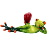 Maxbell 2x Resin 3D Craft Frog Figurine Office Desktop Decoration Collectible Gift