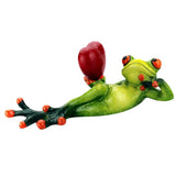Maxbell 2x Resin 3D Craft Frog Figurine Office Desktop Decoration Collectible Gift