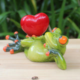 Maxbell 2x Resin 3D Craft Frog Figurine Office Desktop Decoration Collectible Gift