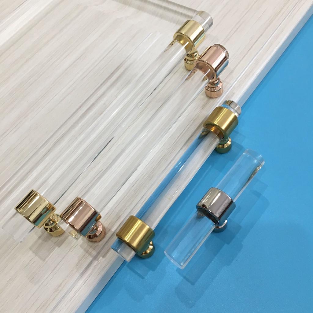 Maxbell Acrylic Connecting Rod Bar for Door Handles Drawer Pull Knob  Brushed 192mm