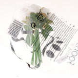 Maxbell Artificial 12 Branch Rose Flower Bush Home Decor Wedding Floral White