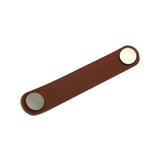 Maxbell 2x Handmade Leather Suitcase Handle Drawer Cabinet Leather Handle Pulls Knob