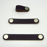 Maxbell 6x Handmade Leather Suitcase Handle Drawer Cabinet Leather Handle Pulls Knob