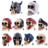 Maxbell Resin Human Skull Figurine Holiday Holloween Sculpture Decoration Craft 001