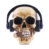 Maxbell Resin Human Skull Figurine Holiday Holloween Sculpture Decoration Craft 004
