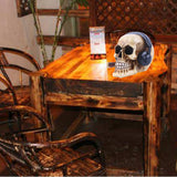 Maxbell Resin Human Skull Figurine Holiday Holloween Sculpture Decoration Craft 004