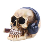 Maxbell Resin Human Skull Figurine Holiday Holloween Sculpture Decoration Craft 004