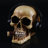 Maxbell Resin Human Skull Figurine Holiday Holloween Sculpture Decoration Craft 004