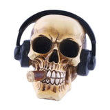 Maxbell Resin Human Skull Figurine Holiday Holloween Sculpture Decoration Craft 004