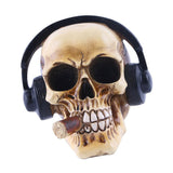 Maxbell Resin Human Skull Figurine Holiday Holloween Sculpture Decoration Craft 004
