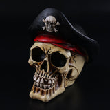 Maxbell Resin Human Skull Figurine Holiday Holloween Sculpture Decoration Craft 006