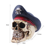 Maxbell Resin Human Skull Figurine Holiday Holloween Sculpture Decoration Craft 006
