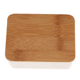 Maxbell Bamboo Lid Tea Storage Box Organizer Container Wood Tea Caddy Container F