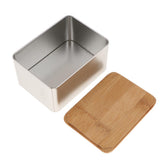 Maxbell Bamboo Lid Tea Storage Box Organizer Container Wood Tea Caddy Container F