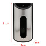 Maxbell Stainless Steel Wall Mounted Toilet Roll Holder+Grocery Bag Dispenser