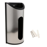 Maxbell Stainless Steel Wall Mounted Toilet Roll Holder+Grocery Bag Dispenser