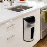Maxbell Stainless Steel Wall Mounted Toilet Roll Holder+Grocery Bag Dispenser
