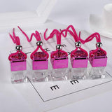 Maxbell 5x Empty Refillable Glass Perfume Bottle Hanging Pendant Car Home Decor
