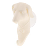 Maxbell Maxbell Animal Head Single Wall Hook Hanger Coat Hat Hook Heavy Duty White Dog