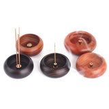 2pcs Wooden Incense Holder Stick Burner Retro Incense Censer Home Decor