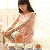 Maxbell 3D Cute Pillow Stump Coussin Round Chair Seat Cushion Sofa Throw Pillow C